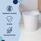Happimess Riley Modern Classic Hammered Steel Accent 2 Gal Waste Bin, Matte White, 2PK HPM1111D-SET2 - alternate 2