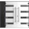 Vdomdoors Front Exterior Prehung Aluminum Double Doors Ronex0131 Black Enamel 1 Sidelight Mirrored Clear RONEX0131DEXD-BLK-W72+14xH80-LH-O - alternate 1
