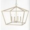 Jonathan Y Gatsby 23" 4-Light Adjustable Iron Rustic Glam LED Pendant, Antiqued White JYL7520A - alternate 4