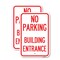 Signmission No Parking Building Entrance, 12'' X 18'' 2 Signs, Heavy Gauge Aluminum, 2PK A-1218-2PACK-23757 - alternate 1