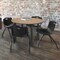 Regency Round Kee Breakroom Table W/ 4 M Stack Chairs, 42 in W, 42 in L, Noble Oak TB42RNDNOBPBK47BK - alternate 3