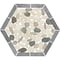 Daltile Pebble Oasis Natural Stone Framed Hexagon Pebble Mosaic 11in x 10in in Tumbled Harbor, 17PK PB45FRMHXPBMSTM - alternate 4