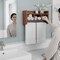 Alaterre Furniture 25" Bath Storage Shelf with Two Towel Rods, Chestnut ABSS0070 - alternate 6