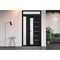 Vdomdoors Front Exterior Prehung FiberGlass Door Frosted Glass / Manux 8088 Matte Black / Sidelight and Trans MANUX8088EXD-BLK-W30+14 x H80+14-LH - alternate 2