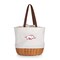 Picnic Time Family Of Brands NCAA Arkansas Razorbacks Coronado Canvas and Willow Basket Tote - Picnic Bag 203-00-187-034-0 - alternate 1