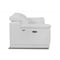 Homeroots 72in White And Silver Italian Leather Power Reclining Loveseat 477570 - alternate 7
