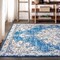 Jonathan Y Bohemian FLAIR Boho Vintage Medallion Blue/Cream 4 ft. x 6 ft. Area Rug BMF104B-4 - alternate 7