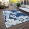 Homeroots 5' X 8' Navy Blue Denim Blue And Ivory Floral Washable Indoor Outdoor Area Rug 589555 - alternate 4