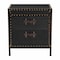 Baxton Studio Laura Vintage Black Canvas 2-Drawer End Table Trunk 251-13910-ZORO - alternate 6