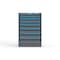 Strong Hold 8 drawer cabinet - (2x 2ft, 2x 3ft, 1x 4ft, 2x 5ft, 1x 6ft) - Blue accents - E-Lock w/ Tracking S3044-PPTAS-0802FS - alternate 1