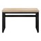 Homeroots Adjustable Natural and Black Wood and Metal Sled Computer Desk 490017 - alternate 6