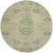 Homeroots 8' Artichoke Green Brown And Beige Round Floral Washable Indoor Outdoor Area Rug 605445 - alternate 4
