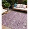Homeroots 10' X 14' Lavender and Ivory Floral Washable Non Skid Indoor Outdoor Area Rug 564346 - alternate 1