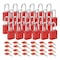 Brady Padlock, Keyed Different, Aluminum, Red, 1 1/2 in Shackle Height, 1 1/2 in Body Width, 24 PK SDAL-RED-38ST-KD24 - alternate 1
