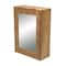 Homeroots Solid Teak Mirrored Hanging Medicine Cabinet 475844 - alternate 1