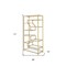 Homeroots 77" Gold Metal and Glass Nine Tier Etagere Bookcase 286635 - alternate 3