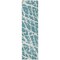 Homeroots 8' Runner Teal Abstract Washable Non Skid Indoor Outdoor Runner Rug 559326 - alternate 6