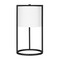 Homeroots 22" Black Metal Table Lamp With White Drum Shade 524443 - alternate 1