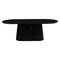 Homeroots 81" Black Wood Pedestal Base Oval Dining Table 623362 - alternate 5