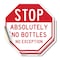 Signmission Stop Absolutely No Bottles No Excep, 6 inch X 6 inch, Vinyl Decal, 2PK OC-D-2PACK-6-241 - alternate 1