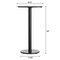 Flash Furniture 24" Round Tabletop, Seamless Surface Technology, White Faux Marble, 18" Round Black Bar Height Base ST-RD24-WHMAR-TR18B-GG - alternate 6