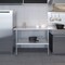 Amgood 36 in. x 48 in. Stainless Steel Table, Metal Utility Kitchen Prep Work Table, NSF AMG WT-3648-Z - alternate 6