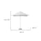 Homeroots 8ft White Polyester Square Market Patio Umbrella 491958 - alternate 4