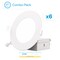 Infibrite 4 In 2700K Soft White 9W 750LM Thin LED Ceiling Light Kit, Dimmable, Wet Rated, 6PK IB-001-2-9W-WH-6PK - alternate 1