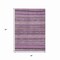 Homeroots 3' X 5' Plum And Lilac Striped Washable Indoor Outdoor Area Rug 615356 - alternate 8