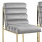 Homeroots Set of Two Tufted Gray And Gold Upholstered Velvet Dining Side Chairs 545048 - alternate 5