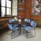 Regency Round Kahlo Breakroom Table W/ 4 Zeng Stack Chairs, 48 in W, 48 in L, Neo Walnut TPL48RNDNWBK44BE - alternate 3