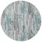 Homeroots 8' Teal Blue And Gray Round Striped Washable Indoor Outdoor Area Rug 617700 - alternate 4