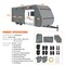 Vevor Trailer Travel RV Cover 28-31 ft Class A Camper Cover 300D Oxford Fabric XYDFCZ28-31 - alternate 3