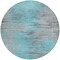 Homeroots 8' Teal Blue Charcoal And Gray Round Abstract Washable Indoor Outdoor Area Rug 587184 - alternate 4