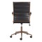 Homeroots Black and Bronze Adjustable Height Faux Leather Swivel Rolling Office Chair 556765 - alternate 6
