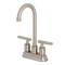 Kingston Brass Double-Handle 4" Centerset High-Arc Bar Faucet, Brushed Nickel FB8498CML - alternate 1