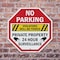 Signmission No Parking Violators Will Be Towed, 10 inch X 10 inch, Plastic Sign, 2PK OC-P-2PACK-10-85 - alternate 6