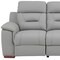 Homeroots 90" Gray Faux Leather Reclining Sofa With Brown Legs 343839 - alternate 4