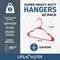 Lifemaster Heavy-Duty Plastic Hangers, Non-Slip, Space-Saving, Holds 5 lbs, Red, 20PK LMPLCRED20 - alternate 2