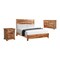 Homeroots Three Piece Brown Solid Wood Bedroom Set 569387 - alternate 1