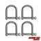 Extreme Max 3006.8234.4 BoatTector Stainless Steel Wide D Shackle - 1/2", 4-Pack 3006.8234.4 - alternate 1