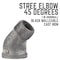 B & K 1 in. MIP X 1 in. D FIP Black Malleable Iron 2.5 in. L 45 degree Street Elbow 501533 - alternate 5