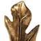 Homeroots 26" Antiqued Gold And White Aluminum And Marble Leaf Tabletop Sculpture 628140 - alternate 3