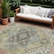 Homeroots 9' X 12' Beige Green And Brown Oriental Washable Indoor Outdoor Area Rug 600136 - alternate 1
