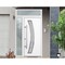 Vdomdoors Steel Door Deux 6500 White Sidelight and Transom Window Stainless Inserts Single Modern Painted-W36 DEUX6500EXD-WS-W36+16 x H80+16-Right-hand Inswing - alternate 2