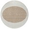 Homeroots 8' Ivory And Brown Round Striped Washable Indoor Outdoor Area Rug 597171 - alternate 7