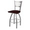 Holland Bar Stool Co 810 Contessa Stainless Steel 36in Swivel Bar Stool with Dark Cherry Oak Seat 81036SSDCOak - alternate 1