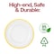 Smarty Had A Party 13" Clear with Gold Rim Round Disposable Plastic Charger Plates, 60PK 2710CLG-CASE - alternate 6