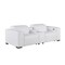 Homeroots 110" White Top Grain Leather Reclining Metal USB Sofa 720304 - alternate 6