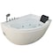 Eago 5Ft Sgl Person Corner White Acrylic Whirlpool Bath Tub - Drain on Left AM161-L - alternate 3